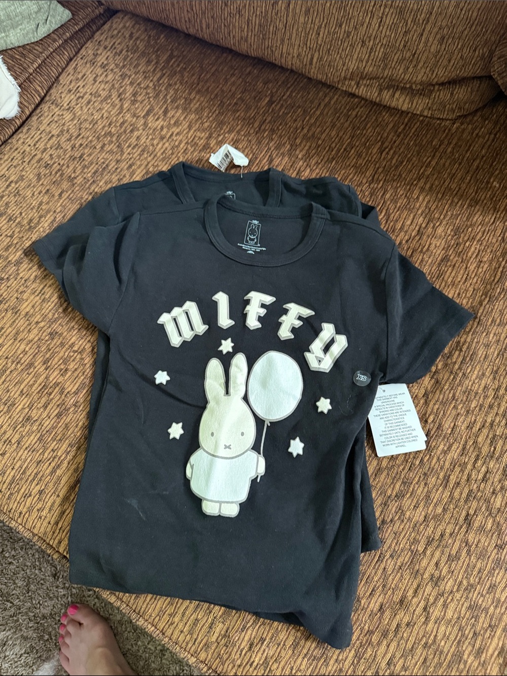 Tilly's Black Miffy Graphic Short Sleeve Tee